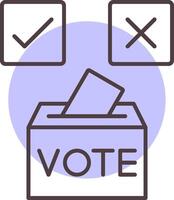 Vote Yes Line  Shape Colors Icon vector