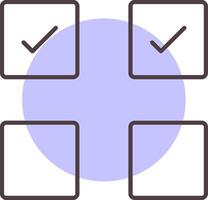 Check Box Line  Shape Colors Icon vector