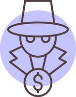 Fraud Line  Shape Colors Icon vector