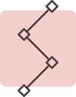 Path Line  Shape Colors Icon vector