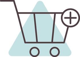 Add To Cart Line  Shape Colors Icon vector