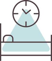 Bed Time Line  Shape Colors Icon vector