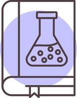 Science Book Line  Shape Colors Icon vector