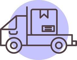 Shipped Line  Shape Colors Icon vector