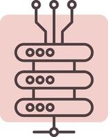 Data Network Line  Shape Colors Icon vector