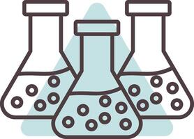 Chemistry Line  Shape Colors Icon vector