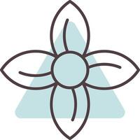 Clematis Line  Shape Colors Icon vector