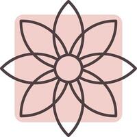 Dandelion Line  Shape Colors Icon vector