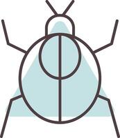 Cockroach Line  Shape Colors Icon vector