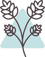 Oat Line  Shape Colors Icon vector