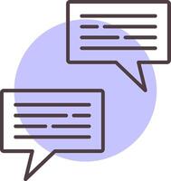 Conversation Line  Shape Colors Icon vector