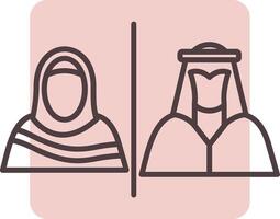 Divorce Line  Shape Colors Icon vector