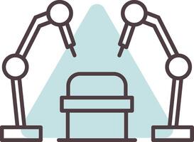 Robotic Surgery Line  Shape Colors Icon vector