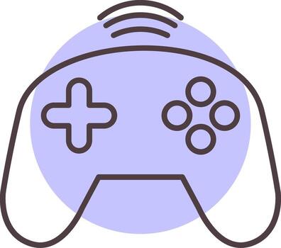 Controller Line  Shape Colors Icon vector