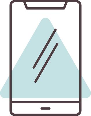 Mobile Phone Line  Shape Colors Icon