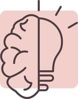 Brainstorm Line  Shape Colors Icon vector