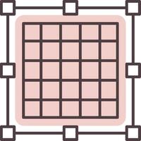 Grid Line  Shape Colors Icon vector