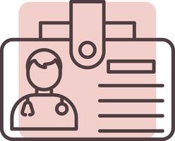 Id Card Line  Shape Colors Icon vector