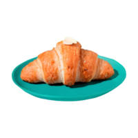 AI generated Almond croissant isolated on transparent background png