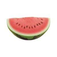 ai generiert frisch Wassermelone Scheibe isoliert auf transparent Hintergrund png