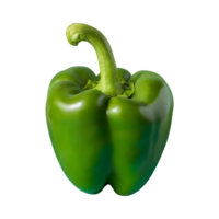 AI generated Fresh green sweet pepper isolated on transparent background png