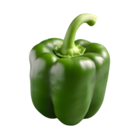 AI generated Fresh green sweet pepper isolated on transparent background png