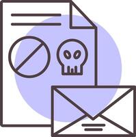 Spam Line  Shape Colors Icon vector