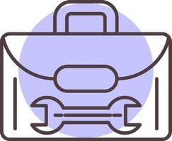 Tool Box Line  Shape Colors Icon vector