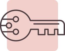 Cyber Security Line  Shape Colors Icon vector