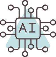 Ai Line  Shape Colors Icon vector