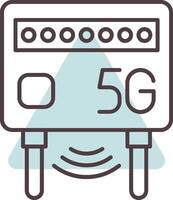 Router Line  Shape Colors Icon vector