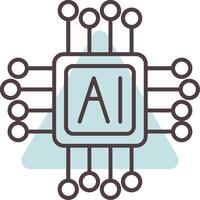 AI Line  Shape Colors Icon vector