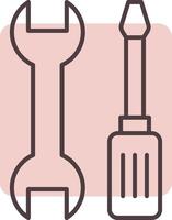 Tools Line  Shape Colors Icon vector
