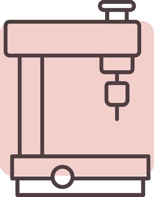 Milling Machine Line  Shape Colors Icon