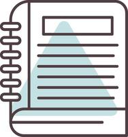 Notebook Line  Shape Colors Icon vector