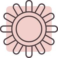 Sea Urchin Line  Shape Colors Icon vector