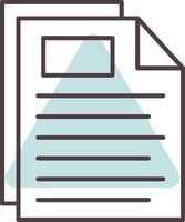 Document Line  Shape Colors Icon vector
