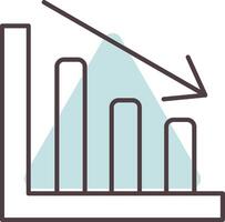 Line chart Line  Shape Colors Icon vector