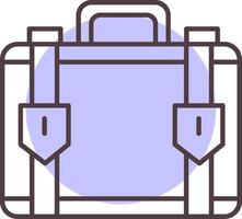 Suitcase Line  Shape Colors Icon vector