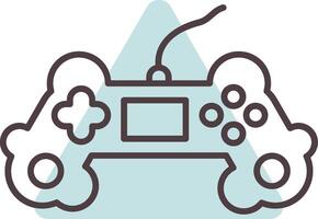 Game Controller Line  Shape Colors Icon vector