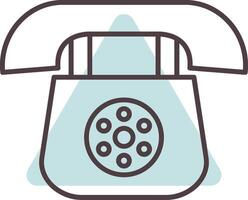 telephone Line  Shape Colors Icon vector