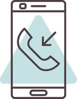 Incoming Call Line  Shape Colors Icon vector