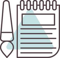 Sketchbook Line  Shape Colors Icon vector
