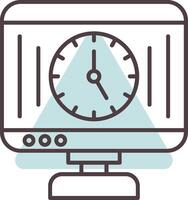 Time Management Line  Shape Colors Icon vector