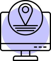 Location Line  Shape Colors Icon vector