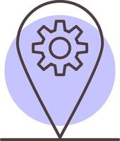 Localization Line  Shape Colors Icon vector