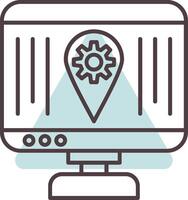 Localization Line  Shape Colors Icon vector