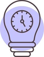 Time Management Line  Shape Colors Icon vector