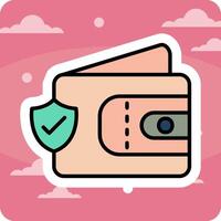 Wallet Secure Vecto Icon vector