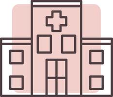 Hospital Line  Shape Colors Icon vector